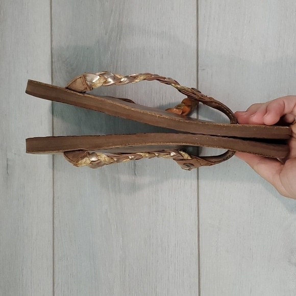 Ugg Australia Women Classic Comfort Leather Sandals Thong shoes sz 9 - Picture 6 of 10